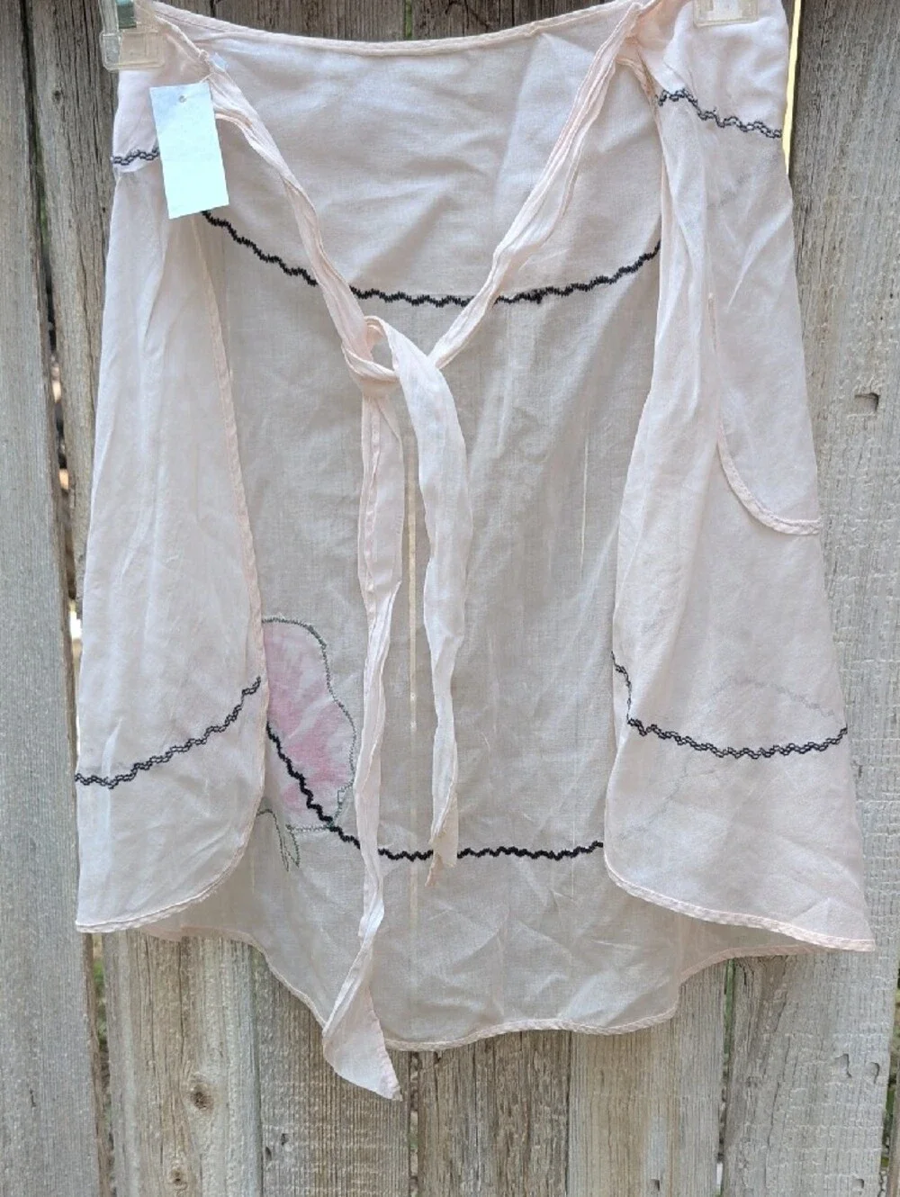 Vintage Apron Primitive  Floral Accent Trad Wife Cosplay
